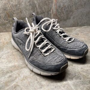 SKECHERS Womens FLEX ELITE Shoes Sneakers 13262W Size 11 Gray Memory Foam